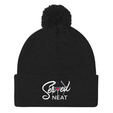 Load image into Gallery viewer, Served Neat Pom Pom Knit Cap (Dark)