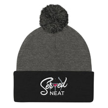 Load image into Gallery viewer, Served Neat Pom Pom Knit Cap (Dark)