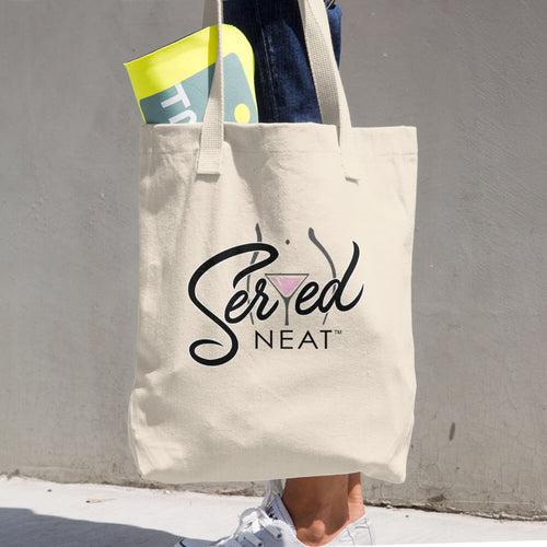 Served Neat Cotton Tote Bag