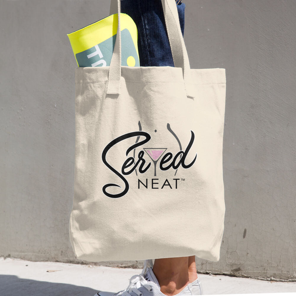 Served Neat Cotton Tote Bag